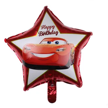 18 collu Alumīnija Filmu Balonu Karikatūra Disney Cars Lightning McQueen Tēmu Dzimšanas dienas svinības Dekorācijas, Bērnu Dušas Piederumi 100PC