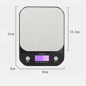 1gb 10kg/1g 3kg/0.1 g 5kg/0.1 g Pārnēsājamo Digitālo Skalu LED Elektroniskie Svari Pasta Pārtikas Atlikumu Mērīšanas Svars Virtuves Skalas