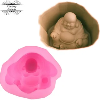 1gb 3D Maitreja Buda formas silikona mīkstās konfektes pelējuma kūka dekorēšanas rīku, konfektes, šokolādes, Konfektes, Mīkstu Pelējuma