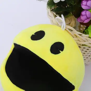 1pc 14cm Gudrs Plīša Lelle Dzelteno Smaidīgo Seju Izteiksmes Bumbu Pacman Pildījumu Rotaļlietas Bērniem, Bērnu Dzimšanas dienas, Ziemassvētku Dāvana