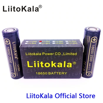 2019 HK LiitoKala Lii-25A 3.6 V 18650 2500mAh INR18650-25R Li-ion Akumulators Max 10A Gāzizlādes Elektronisko Cigarešu 9727