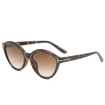 2019 Jaunu Vintage Tom Cat Eye Saulesbrilles Sieviešu Modes Zīmola Dizainere Leopard Saules Brilles oculos de sol UV400