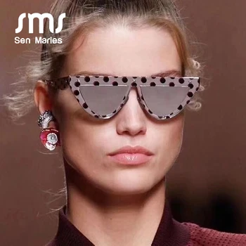 2019 Retro Cat Eye Saulesbrilles Sieviešu Luksusa Zīmolu Modes Toņos Dāmas Flat Top Saules Brilles Vintage Brilles UV400 Oculos 24576