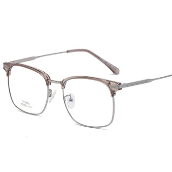 2019 Ultraligh Optisko Recepšu Brilles Vīriešiem Taisnstūra Brilles Sakausējuma Tuvredzība Pārredzamu Briļļu Vīriešu Polarizētās gaismas