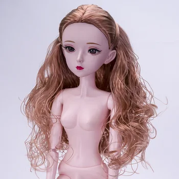 2020 60cm 1/3 BJD Lelles 21 Kustamo Locītavu Struktūru ar 3D Acis Modes Matu Sieviete Kaila Pliks Ķermenis Lelles DIY Rotaļlietas Meitenēm Dāvanu
