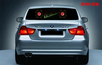 2020. gadā Jaunu Automašīnu Blue LED Mūzikas Ritmu Zibspuldzes Gaismas Skaņas Aktivizēts Sensors Ekvalaizers Aizmugures Vējstikla Uzlīme Stils Neona Lampu Komplekts 3812