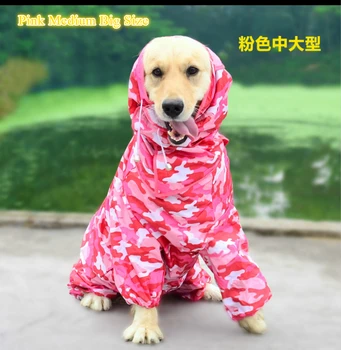 2020 Ūdensizturīgs Suns Lietusmētelis Jumpsuit Apģērbs Lielu Lielu Pet Vidēja Maziem Suņiem Lietus Drēbes Zelta Retrīvers Āra Mētelis