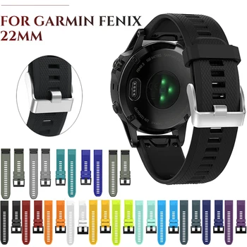 22mm Silikona Sporta Watchband par Garmin Fenix 5/5Plus/Priekštecis 945 935 Smart Aproce Siksna Quick Fit Rezerves Aproce