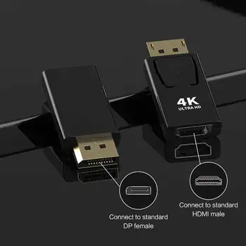 2K*4K DP, HDMI 60Hz Sieviešu un Vīriešu Converter Augstas Kvalitātes Display Port uz HDMI Adapteri PC, Laptop, TV Projektoru Dropshipping