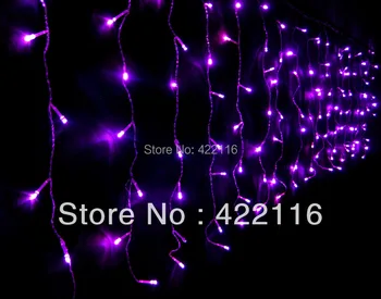 3,5 m 100 Purpura LED Brīvdienu PASAKU ZIEMASSVĒTKU Gaismas Stīgu Sloksnes Lāsteku Gaismas PUSI, KĀZU GUĻAMISTABA Dekorēšana,Bezmaksas piegāde