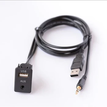 3,5 mm AUX Adapteri USB Ports, Austiņu Ligzda Audio Ligzda pagarinātāja Vads Panelis Augstas kvalitātes Materiāliem