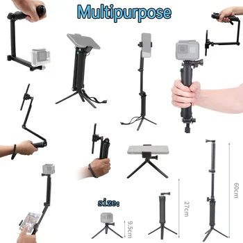 3 Veidu Grip Ūdensizturīgs Monopod Selfie Stick Statīva Stends, GoPro Hero 7 6 5 4 Sesijas par Go Pro Piederumu