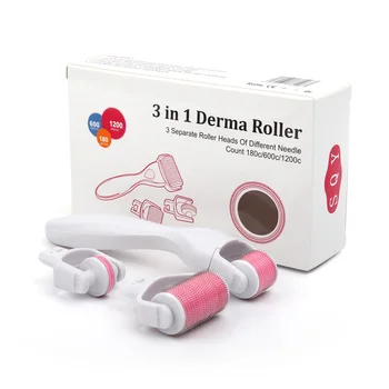 3 in 1 0.25 mm Derma Roller Mikro Adatu DR Rullīšu Sejas Massager Ādas Kopšanas Microdermabrasion Rullīšu Sejas Skaistums