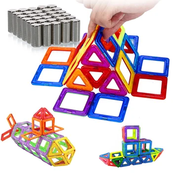 34 Gab Liela Izmēra Dizainers Magnētisko Celtniecības Bloki Rotaļlietas Constuction Montāža Stereo Kvadrātveida Forma, Celtniecības Bloki Dzimšanas Dienas Dāvana
