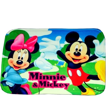 38*58CM Disney Cartoon Minnie Mickey Mouse Durvju Paklāji Flaneļa Koraļļu Samta Paklājs, neslīdošs Ieejas, Iekštelpu Grīdas Paklājs 30769