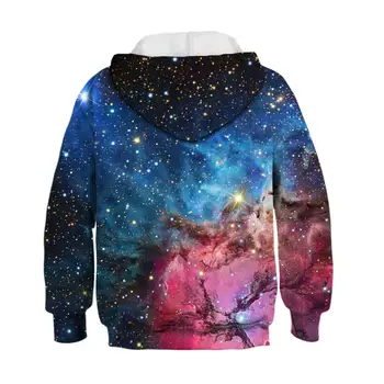 3D Drukas Zvaigžņotām debesīm Melnais caurums Zēni Hoodies sporta Krekls Tīņi Rudens Kapuci Zēniem, Bērniem, Drēbes ar garām Piedurknēm Topi Džemperi