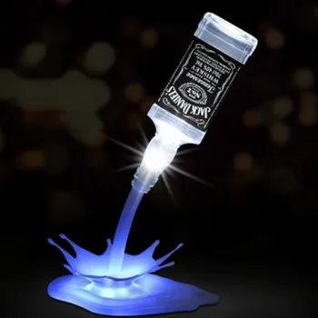 3D Ielejot Pudeli Vīna formas USB Touch Kontroli LED Nakts Gaisma Gultas Lampa Jaunums Bārs Kāzu svinības Mājās, Ziemassvētku Rotājumi