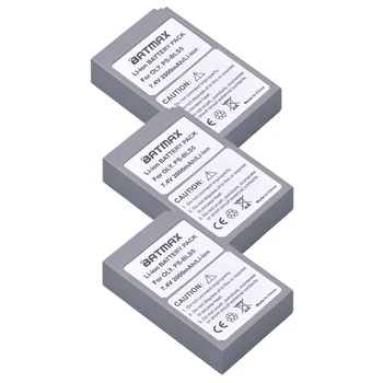 3Pc PS-BLS5 BLS-5 BLS5 BLS 5 BLS-50 Akumulatora +Dual USB Lādētājs Olympus OM-D E-M10, PEN E-PL2, E-PL5, E-PL6, E-PM2, Irbulis, 1