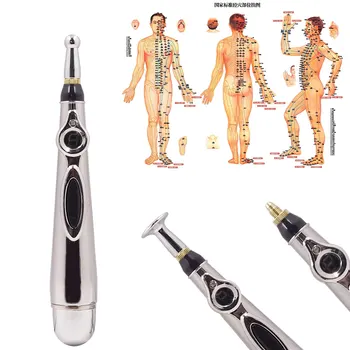 3in1 Akupunktūras Pildspalvu Lāzera Akupunktūras Punktu Detektoru Elektriskā Ķermeņa, Sejas, Vēdera un Rokas Masieris Masāža Mašīna Relaksācijas Terapijas