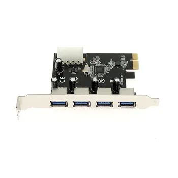 4 Port PCI-E USB 3.0 HUB PCI Express Paplašināšanas Kartes Adapteris 5 gb / s Ātrumu par Galddatoru Windows PC Klēpjdators