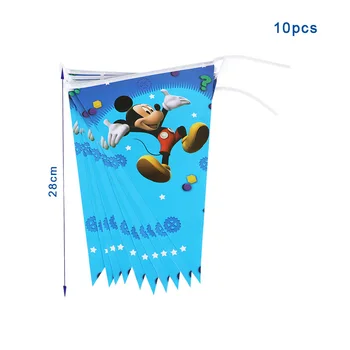 40/80/81/100GAB Dzimšanas dienu, Bērniem Disney Mickey Mouse Bērnu Duša Puse Dekorēšanas Komplekti, Banner Salmu Giftbag Kausa Plāksnes Piederumi 6008