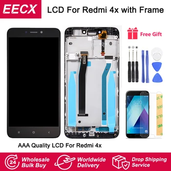 4X LCD Sākotnējo Moduli Xiaomi Redmi 4X Displejs ar Rāmi Redmi 4A LCD 4x Pro Ekrāna Touch Panel digitizer Montāža