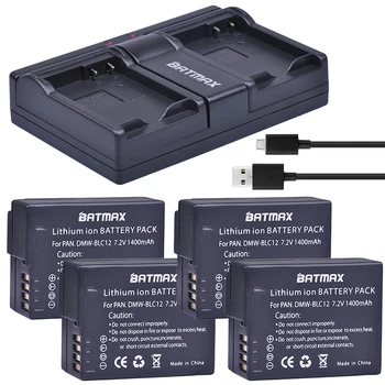 4gab 1400mAhDMW-BLC12 DMW BLC12 Uzlādējams Akumulators + Dual USB Lādētājs Panasonic FZ1000, FZ200, FZ300, G5, G6, G7,GH2