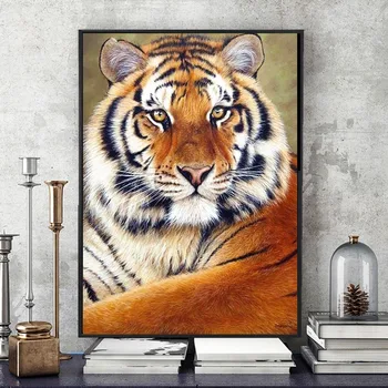 5D Dimanta Krāsošana Dzīvnieku Tiger Pilna Kārta Rhinestone Attēlu Izšuvumu Pārdošana Dimanta Mozaīkas Mājas Dekoru, Dāvanu DropShip