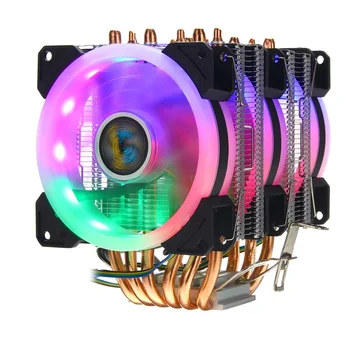 6 Heatpipe 4pin CPU Cooler RGB LED Klusa Dzesēšanas Heatsink 3 Fani PC Gadījumā Dzesēšanas Intel 775/1150/1151/1155/1156/1366 AMD