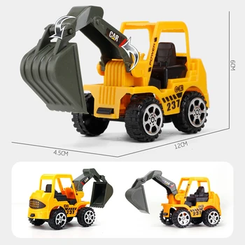 6 Stila/komplekts Mini Būvniecības Auto Rotaļlietas Zēniem Plastmasas Lējumiem Modelis Rotaļu Transportlīdzekļiem, Projektēšana Auto Ekskavatoru Ziemassvētku Dāvanu Bērniem