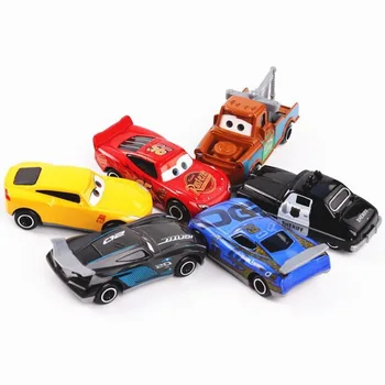 6PCS/Komplekts Disney Pixar Auto 3 Zibens McQueen Jackson Vētra Mack Tēvocis Truck 1:64 Lējumiem Metāla Auto Modelis Rotaļlieta Puika Ziemassvētku Dāvanu