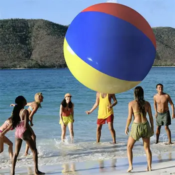 80/100/150cm Liela Izmēra Piepūšamo Pludmales Bumbu, Ūdens Sportu Vasarā Rotaļlietas Bērniem, Pieaugušajiem Spēli Puse Bumbu Āra Fun Balonu PVC