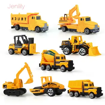 8Pcs/Set Sakausējuma Projektēšana Automašīnu, Traktoru Rotaļlietas Dump Truck Modelis Klasisks Rotaļu Jautri Dāvanu Zēns Mazulis Mini Automašīnas Modelis Apdare oyuncak
