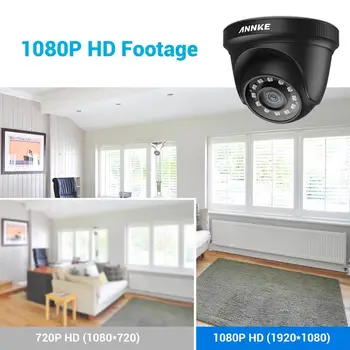 ANNKE 2MP 1080P HD Drošības Uzraudzības Sistēmas Kamera IS-Cut Nakts Redzamības Audio Ierakstu Ūdensizturīgs Korpuss Kameras Komplekts