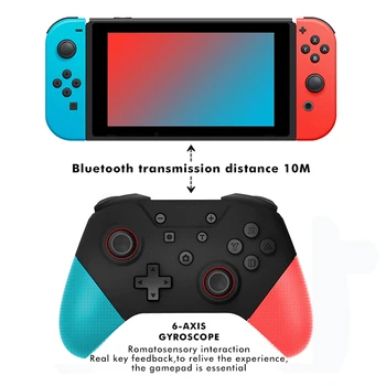 AOLION Nintendo Slēdzis Pro Wireless Gamepad Kontrolieris Kursorsviru, Izmantojot NFC Un 3D džoistiki, Bluetooth Spēle Spilventiņu