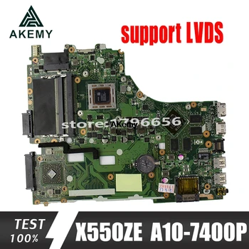 Akemy X550ZE Par Asus VM590Z X550ZE X550ZA klēpjdators mātesplatē X550/X750 A10-7400P LVDS Pārbaudes darbam 10731