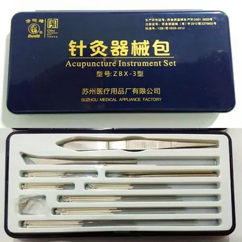 Akupunktūras adatas Hua Tuo sudraba akupunktūra, adatu terapija instrumentu ZB-3 tradicionālā Ķīniešu medicinebag