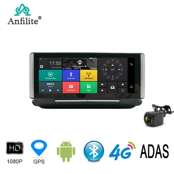 Anfilite 7 Collu 4G ADAS Android Auto Paneļa DVR, GPS Navigācijas 1080P Dual Objektīvs Dash Kameras Novietošanas Monitors Auto Video Reģistrators