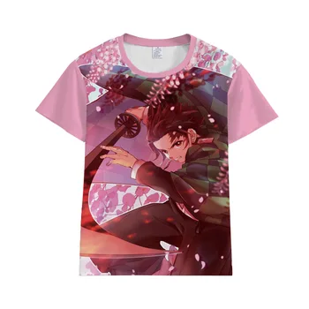 Anime Kimetsu Nav Yaiba T Kreklu apdruka Vīriešu Sieviešu Bērnu T t-veida Topi Japāņu Kawaii Demon Slayer Pusaugu Zēns, Meitene Harajuku