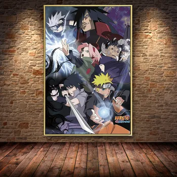Anime Naruto, Kakashi Krāsošana Audekls Izdrukas, Plakāti Cuadros Sienas Art Pictures Dzīvojamā Istaba Karikatūra Guļamistaba Dekorēšana Mājas Dekoru