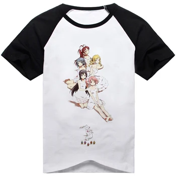Anime Puella Magi Madoka Magica T Krekls ar Īsām Piedurknēm tshirts Kaname Madoka Akemi Homura Karikatūra drukāšanas tshirt