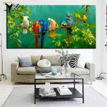 Anotācija Akvarelis Kolibri Dekoratīvās Eļļas Glezna uz Audekla Plakāti un Izdrukas Cuadros Sienas Art Attēlus Dzīvojamā Istaba
