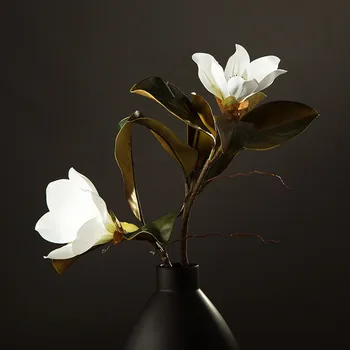 Augstas Kvalitātes Dekoratīvi Mākslīgie Ziedi 1 Gabals Super Skaista Viltus Magnolijas Home/Kafijas Veikals Dekori Reklāmas Zīda Ziedi