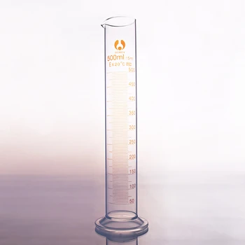 Augstas borsilikāta stikla cilindrā,Tilpums 500ml,Beidzis Stikla Laboratorijas Cilindru