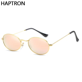 Augstas kvalitātes Mazas Ovālas formas Saulesbrilles Sievietēm, Vīriešiem Zīmola Dizainere Spoguļi Saules Brilles Metāla Rāmis UV400 Vintage gafas de sol
