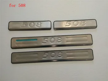 Auto-aptver 304 Nerūsējošā Tērauda Sānu Durvis, Palodzes Cover/Pretnodiluma Plāksnes Apdari 4gab/Komplekts piemērots Peugeot 508 2011. gada līdz 2019. gadam Car styling