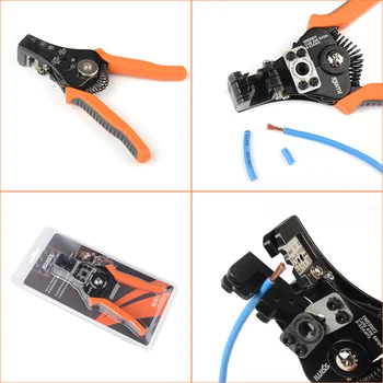 Automātiskās Noņemšanas Knaibles vadu attvaicētājs Multi-function elektriķa knaibles 0.35-8.2mm2 daudzfunkcionāls wire cable stripper
