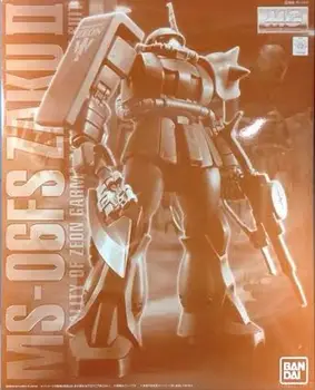 BANDAI GUNDAM MG 1/100 MS-06FS ZAKU II (GARMA ZABI IZMANTOT) Gundam modelis bērniem samontēti Robotu Anime rīcības attēls rotaļlietas