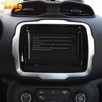 BAWA Auto Uzlīmes Auto GPS Navigācijas Apdare nosedzošais ietvars Piederumi Jeep Renegade 2018+ 12859