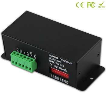 BC-802 DC5V-DC24V DMX512, lai SPI(TTL) pārveidotājs dekoderi;Izejas signāla 6803/1809/8806/9813/3001/2801(kā jūs choses) Datu Dekoderi